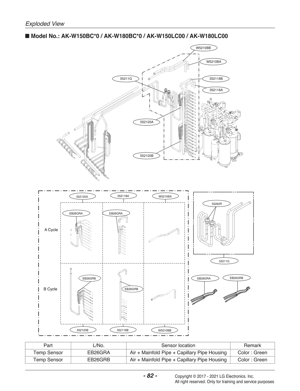 Diagram 7 Diagram and Parts List for AK-W150LC00 ADGBLCL LG Air Conditioner