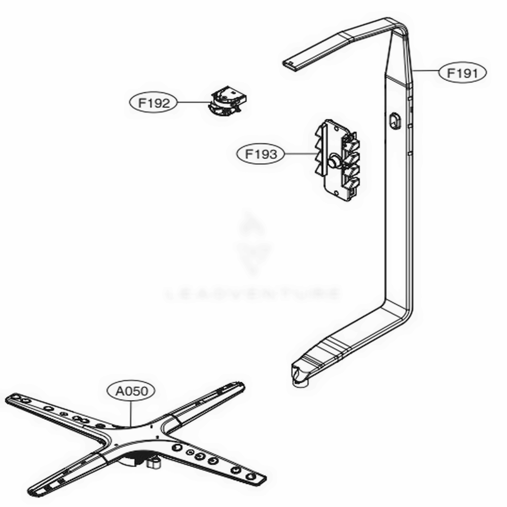 Water Guide Assembly Diagram and Parts List for LDF5545WW ABWEEUS LG Dishwasher