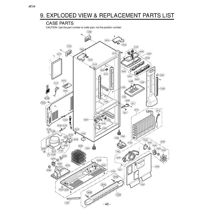 Section 2 Diagram and Parts List for LFC23760SW ASWCLGA LG Refrigerator