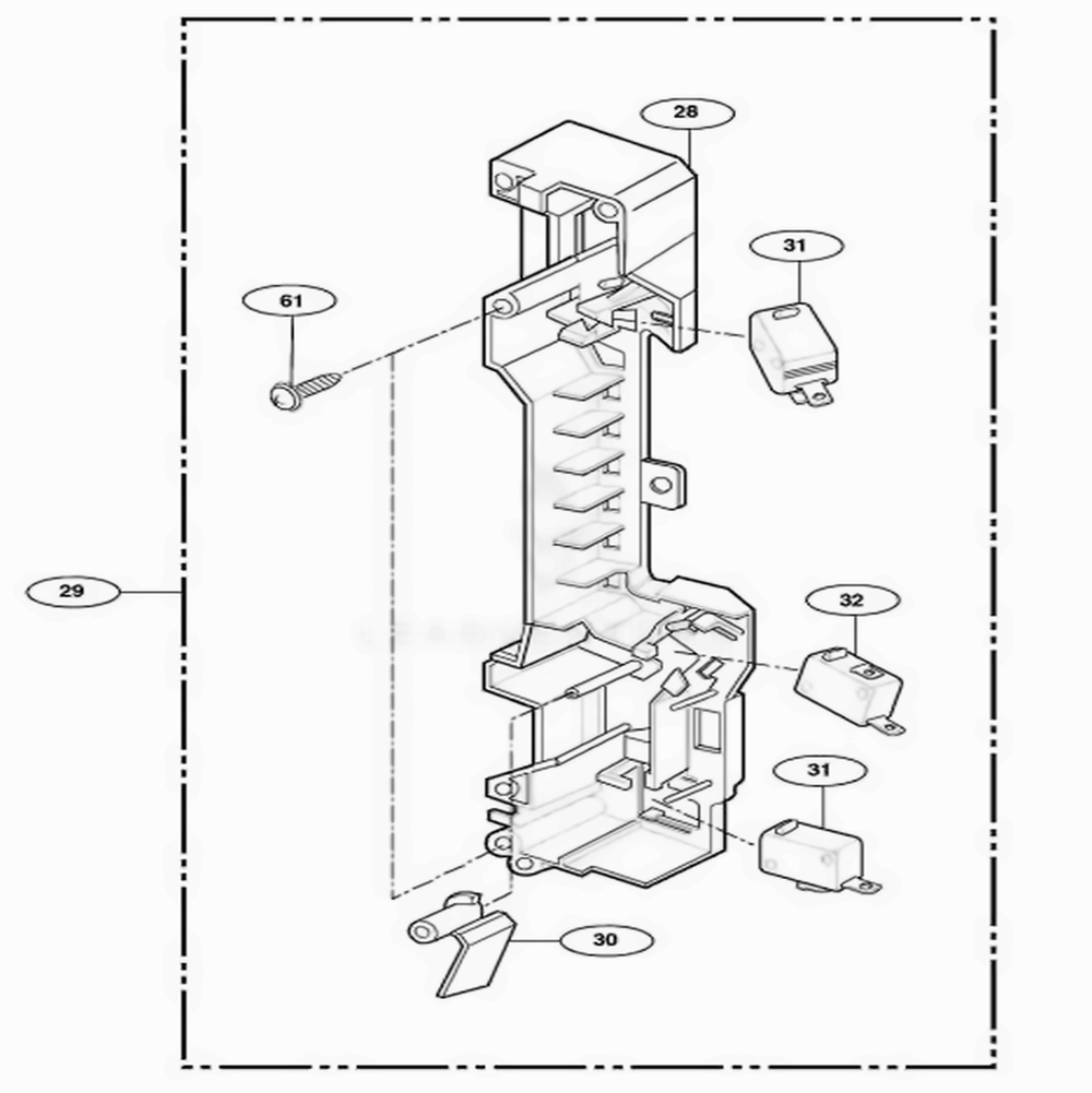 Door Hook Parts Diagram and Parts List for NNS244WL CWHEMAT LG Range
