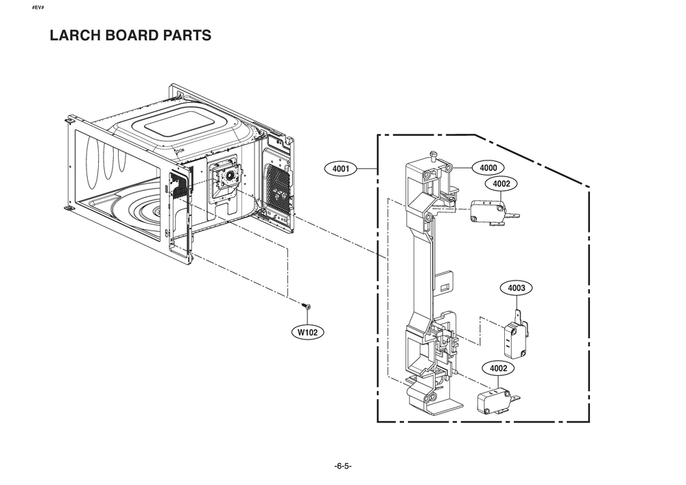 Larch Board Parts Diagram and Parts List for MSER2090S CSTELGA LG Miscellaneous