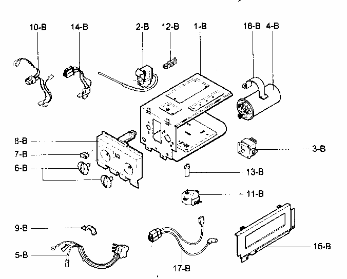 Control Box Assy Diagram and Parts List for 58072187300  Kenmore Air Conditioner
