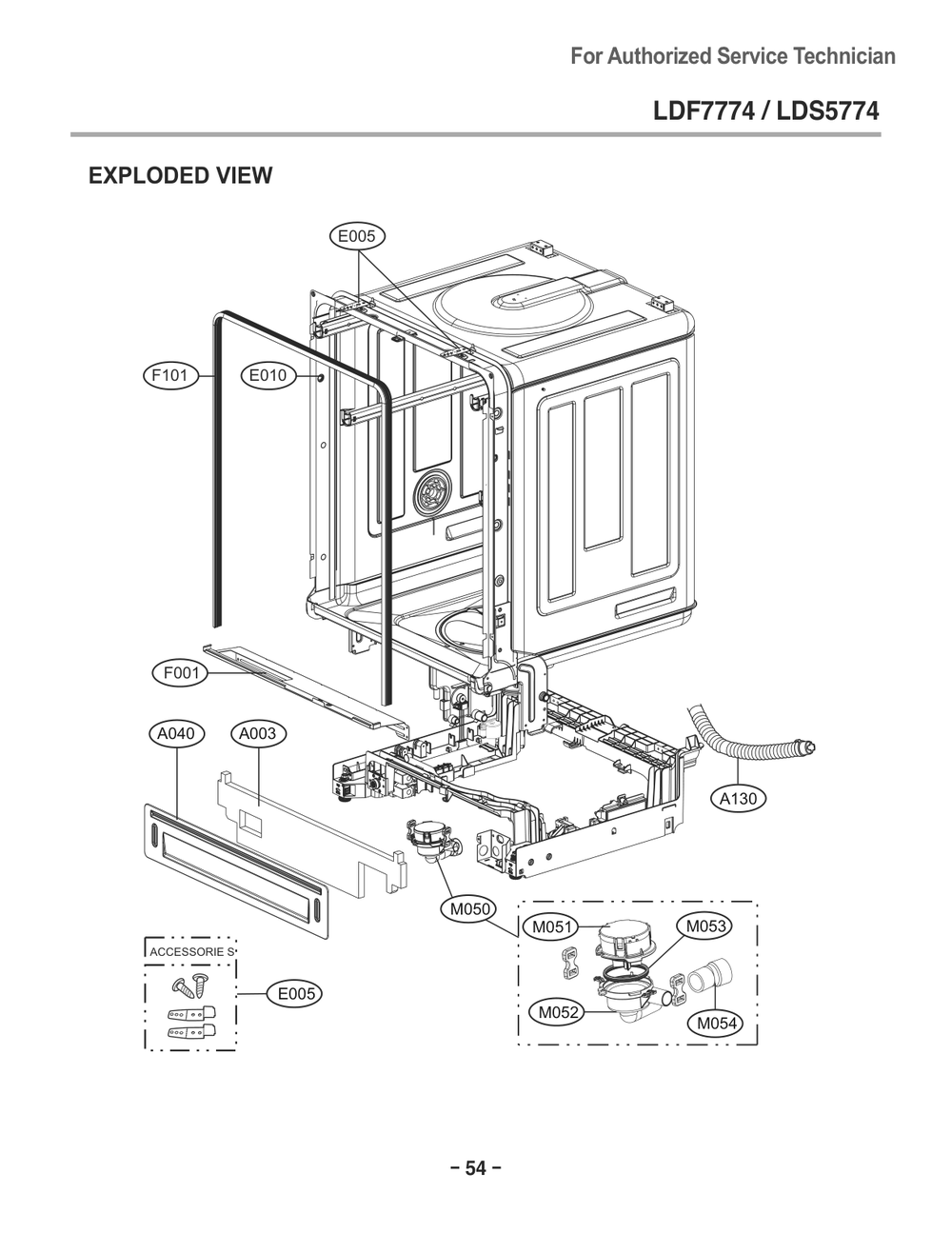 Diagram 2 Diagram and Parts List for D1471DB1 ABDEEUS LG Dishwasher
