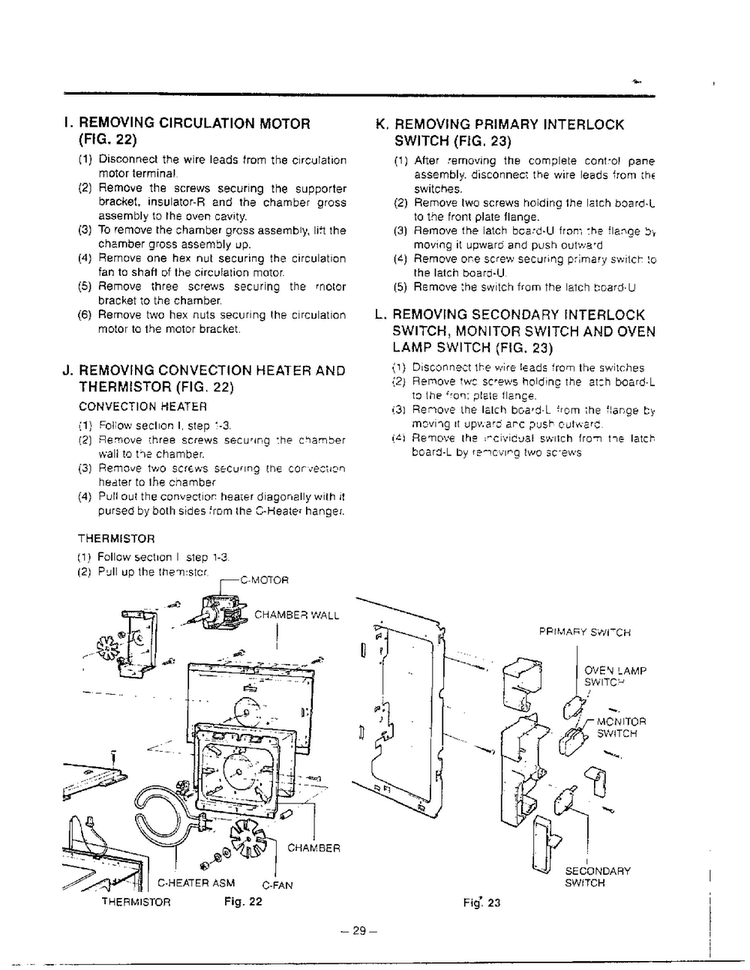 Disassy/replacement Procedure Page 4 Diagram and Parts List for MH-1355M  LG Microwave