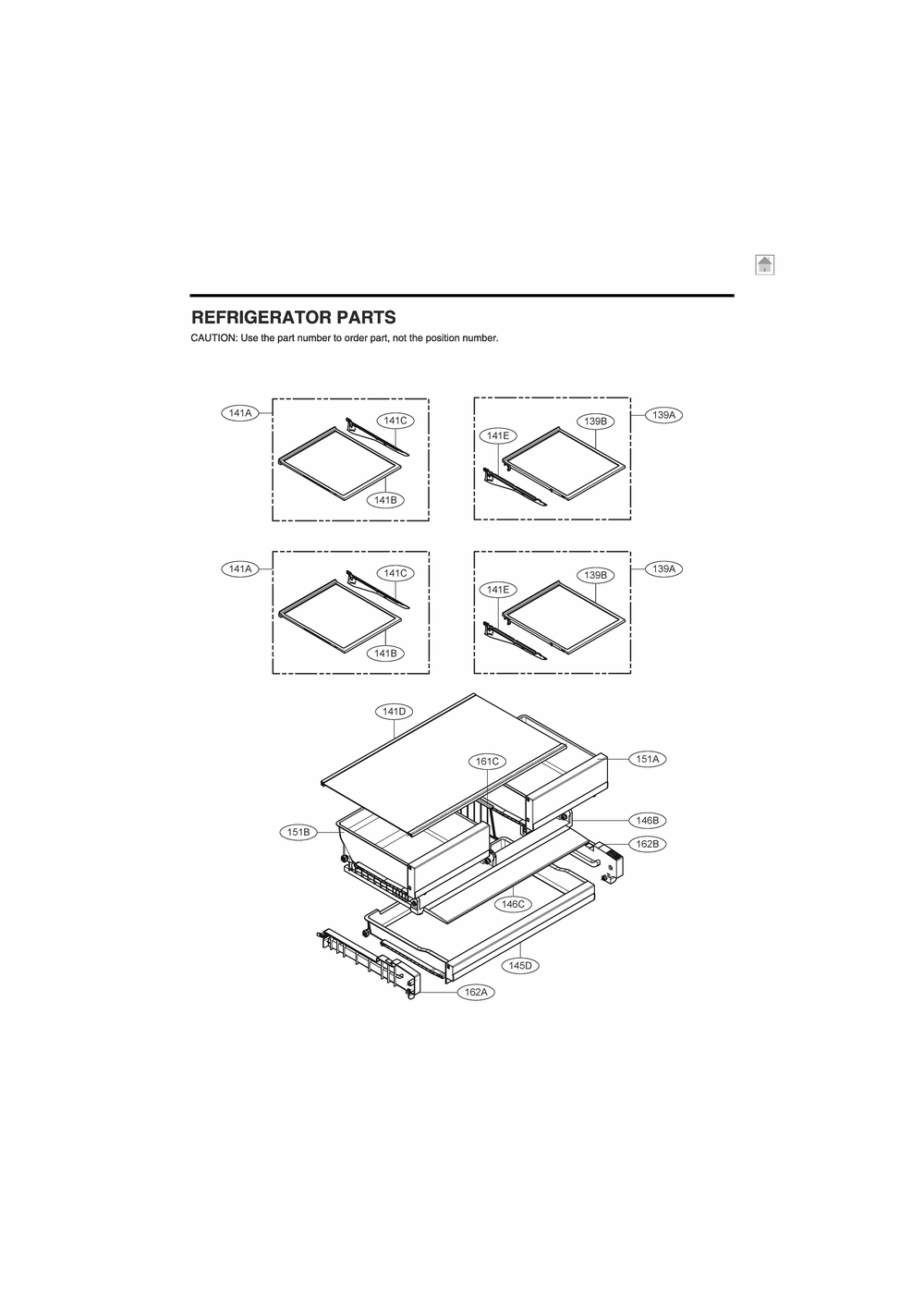 Refrigerator Parts Diagram and Parts List for GR-F298NSSH ASTCNA4 LG Refrigerator
