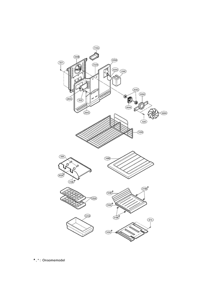 Freezer Parts Diagram and Parts List for LRTN19320BQ  LG Refrigerator