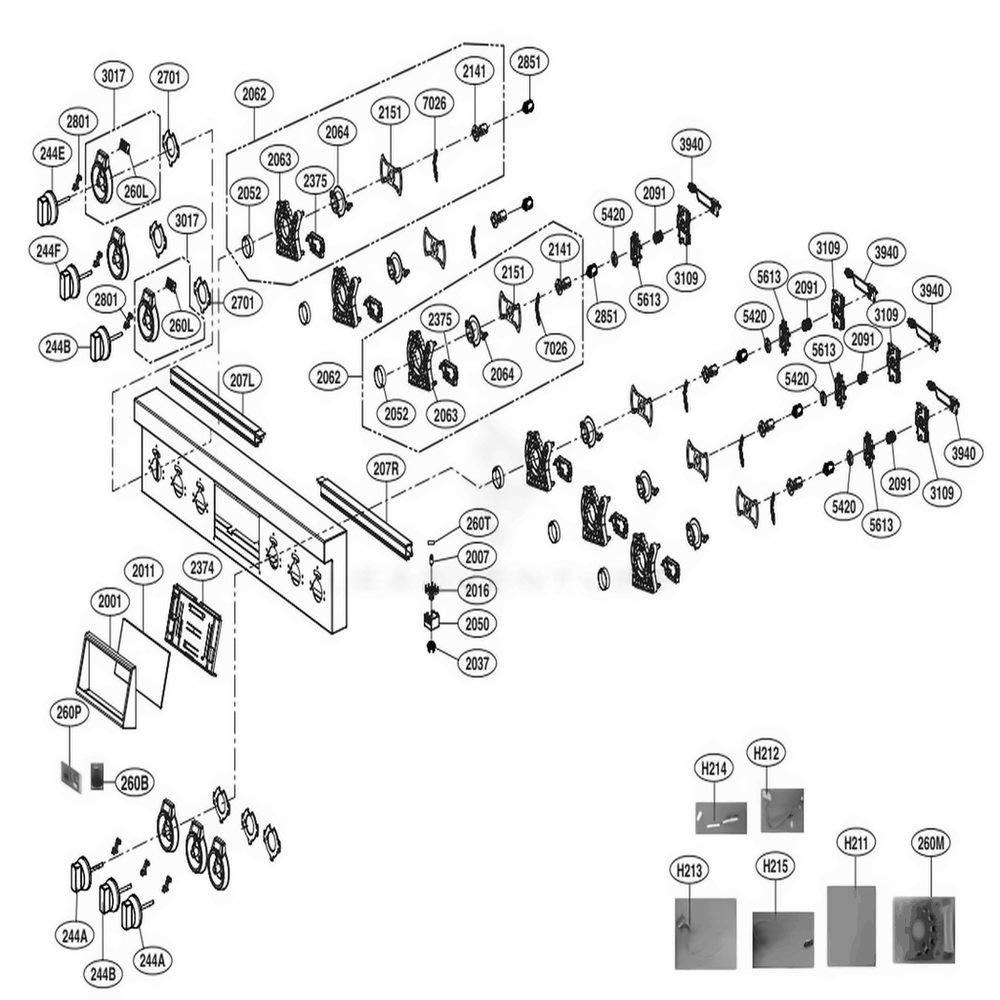 Controller Parts Diagram and Parts List for SKSDR360SS ASTLSGN LG Range