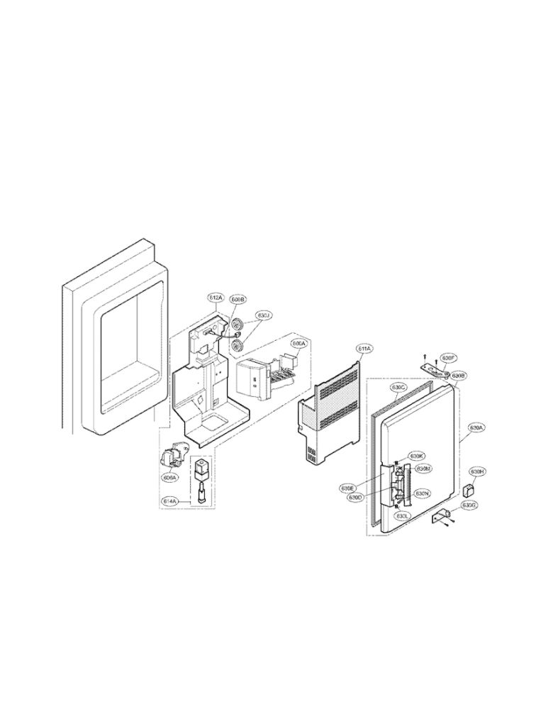 Ice Bank Parts Diagram and Parts List for LMX25964SS 00 LG Refrigerator