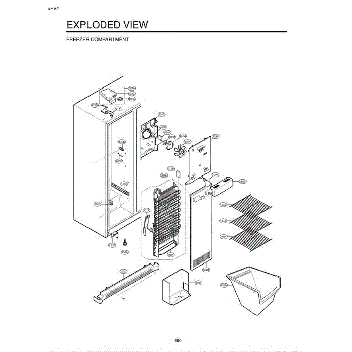 Section 4 Diagram and Parts List for LSC27910SW ASWCLGA LG Refrigerator