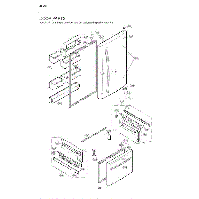 Section 4 Diagram and Parts List for LDC22720ST ASTCLGG LG Refrigerator