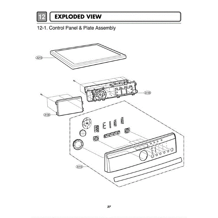 Section 2 Diagram and Parts List for DLE2512W ABWEEUS LG Dryer