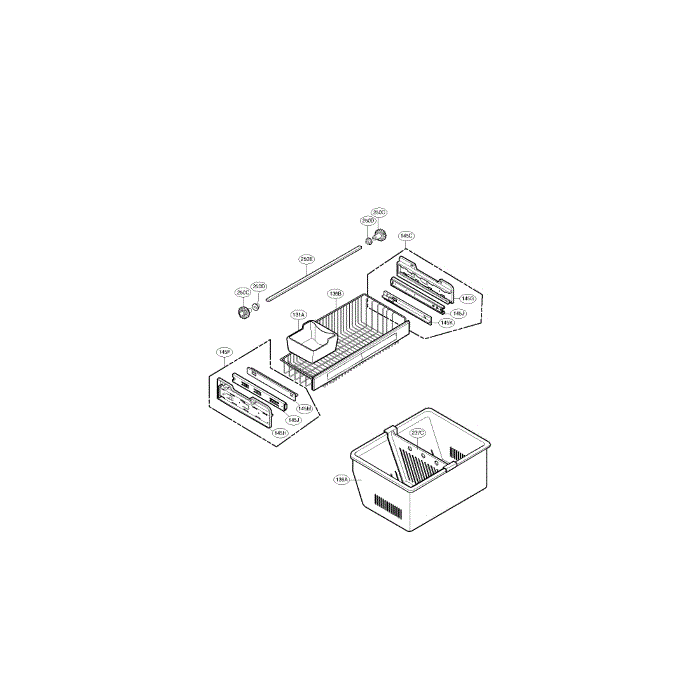 Freezer Diagram and Parts List for LFX21976ST 00 LG Refrigerator