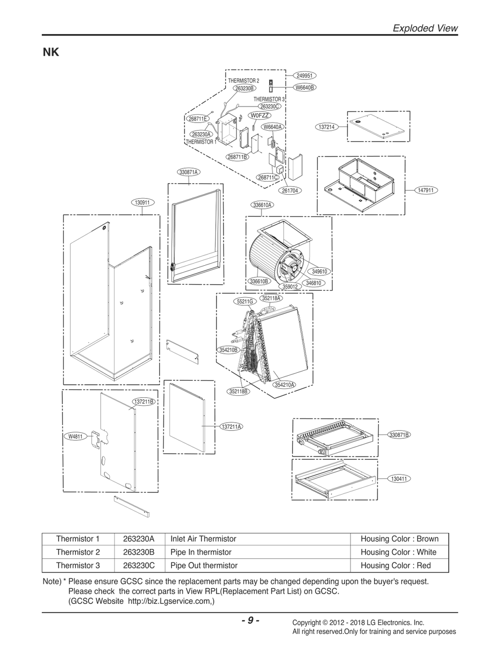 Diagram 1 Diagram and Parts List for ARNU423NKA2 AMBBLUS LG Air Conditioner