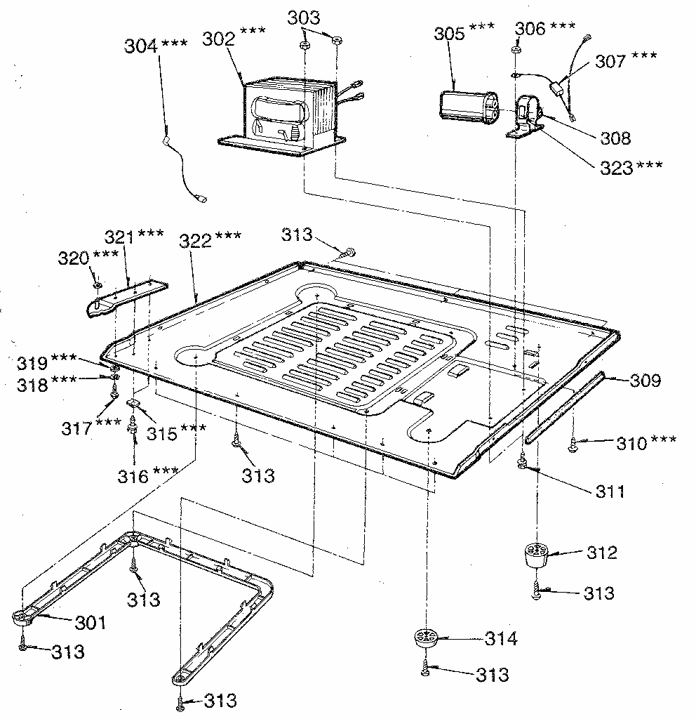 Microwave Diagram and Parts List for 7218911580  Kenmore Microwave
