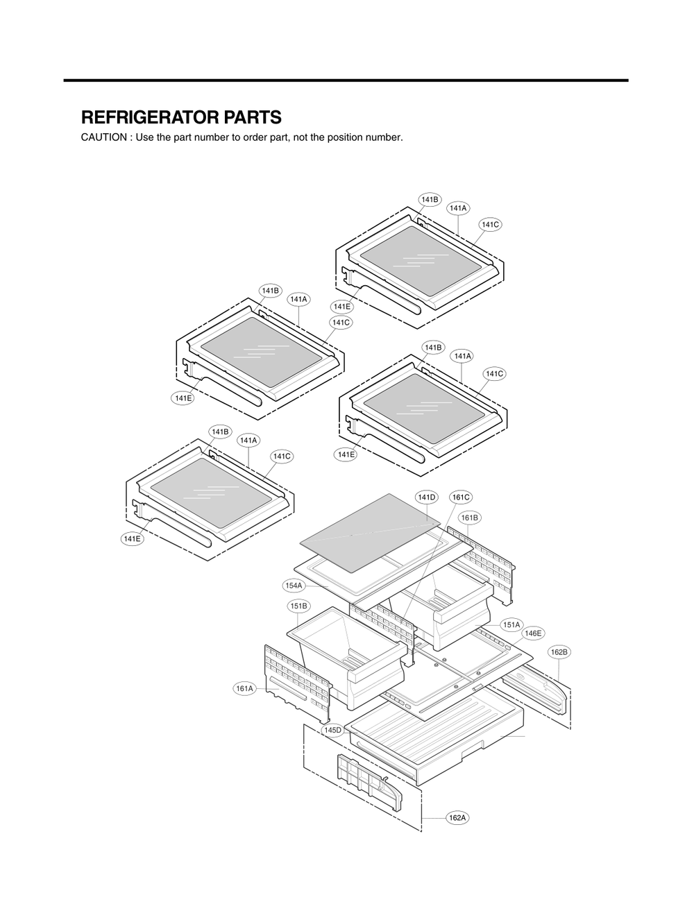 Refrigerator Parts Diagram and Parts List for GC-L258VSXM ASTCNA0 LG Refrigerator