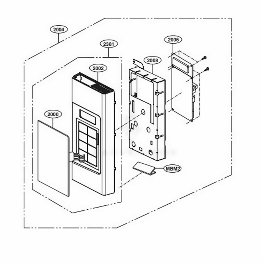Controller Parts Diagram and Parts List for 85064 CBSESEA LG Range