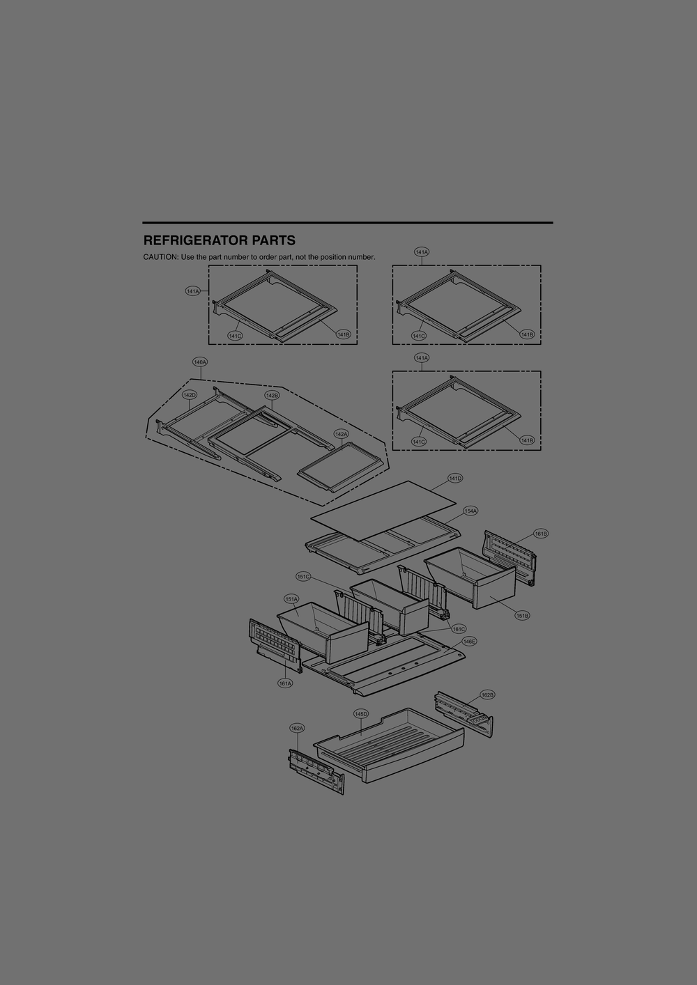 Refrigerator Parts Diagram and Parts List for GR-L28ANSHP ASTCNA0 LG Refrigerator