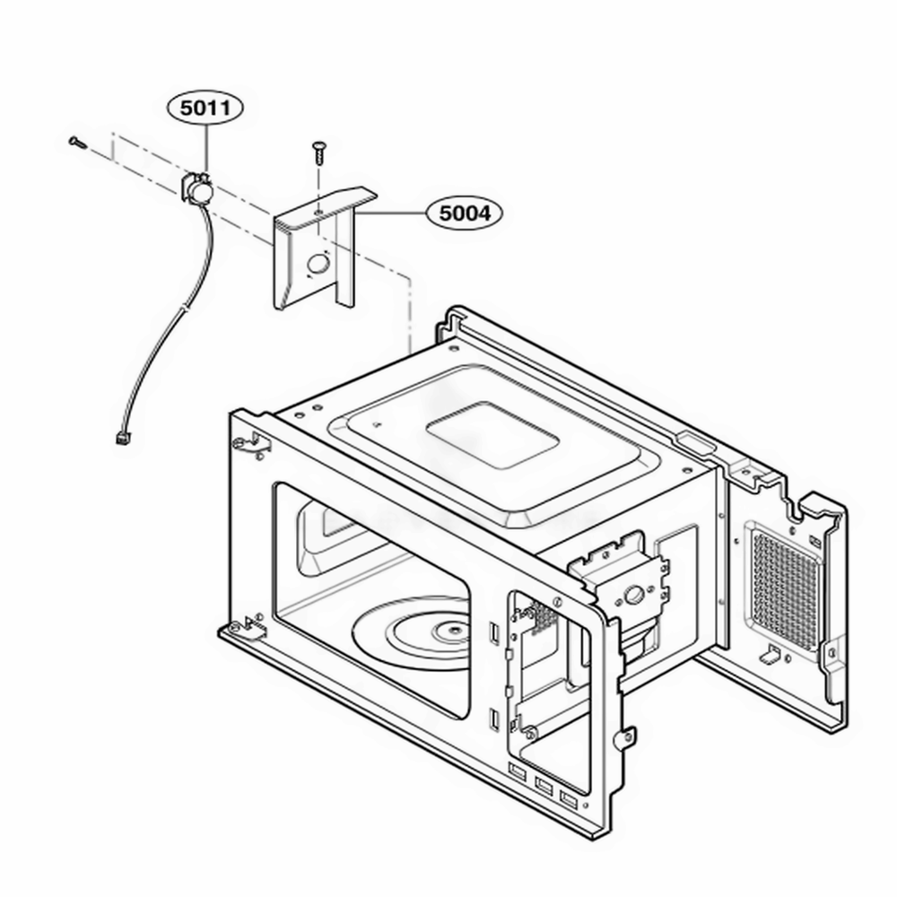 Sensor Parts Diagram and Parts List for 64282 AW1ESEA LG Wall Oven