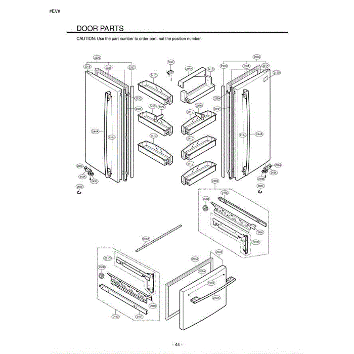Section 2 Diagram and Parts List for LFC22760SW ASWCLGY LG Refrigerator