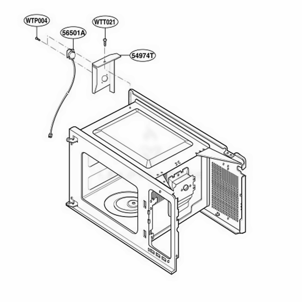 Sensor Parts Diagram and Parts List for GT4175SPS CS3EWRP LG Wall Oven
