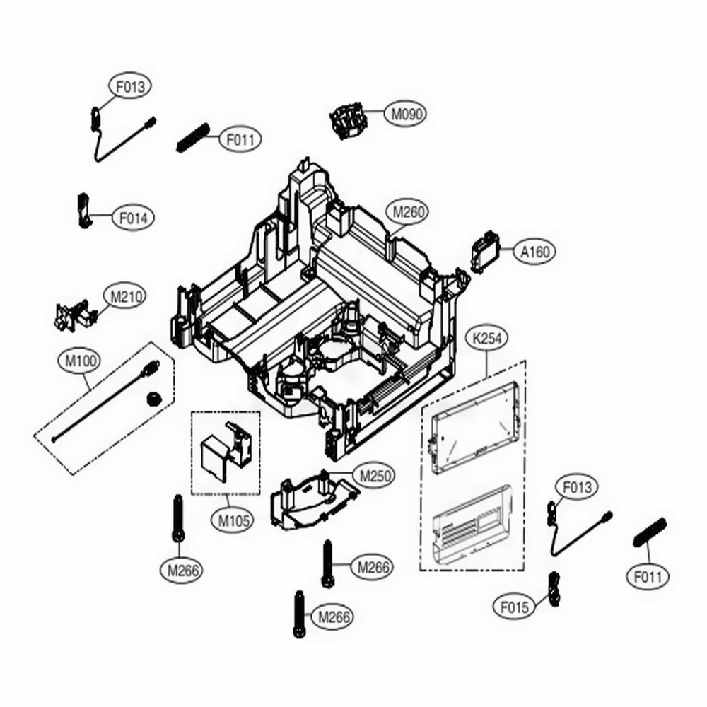 Base Assembly Diagram and Parts List for LDP7708ST ASTESNA LG Dishwasher