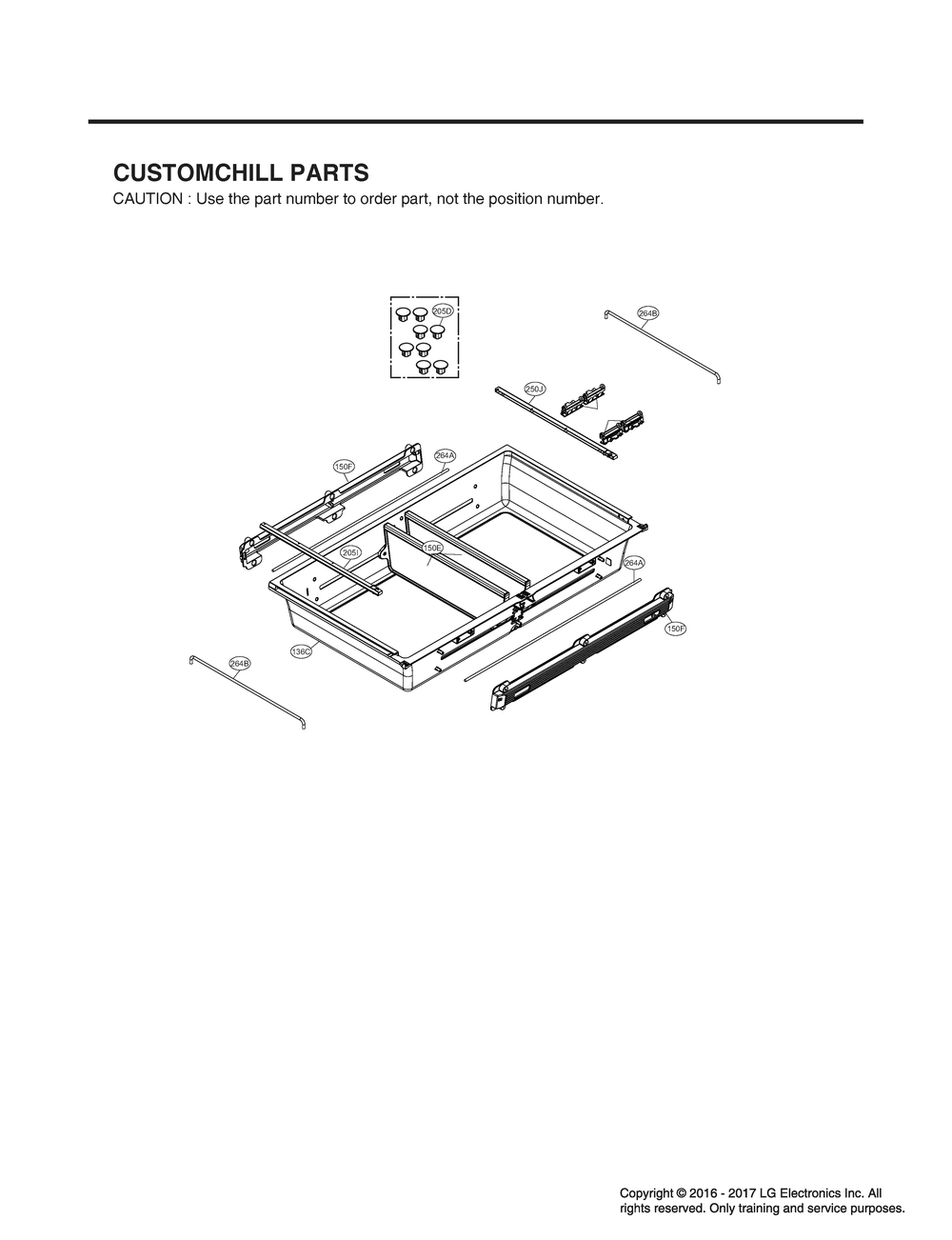 Customchill Parts Diagram and Parts List for GR-X23GHSJM ASTCNA0 LG Refrigerator