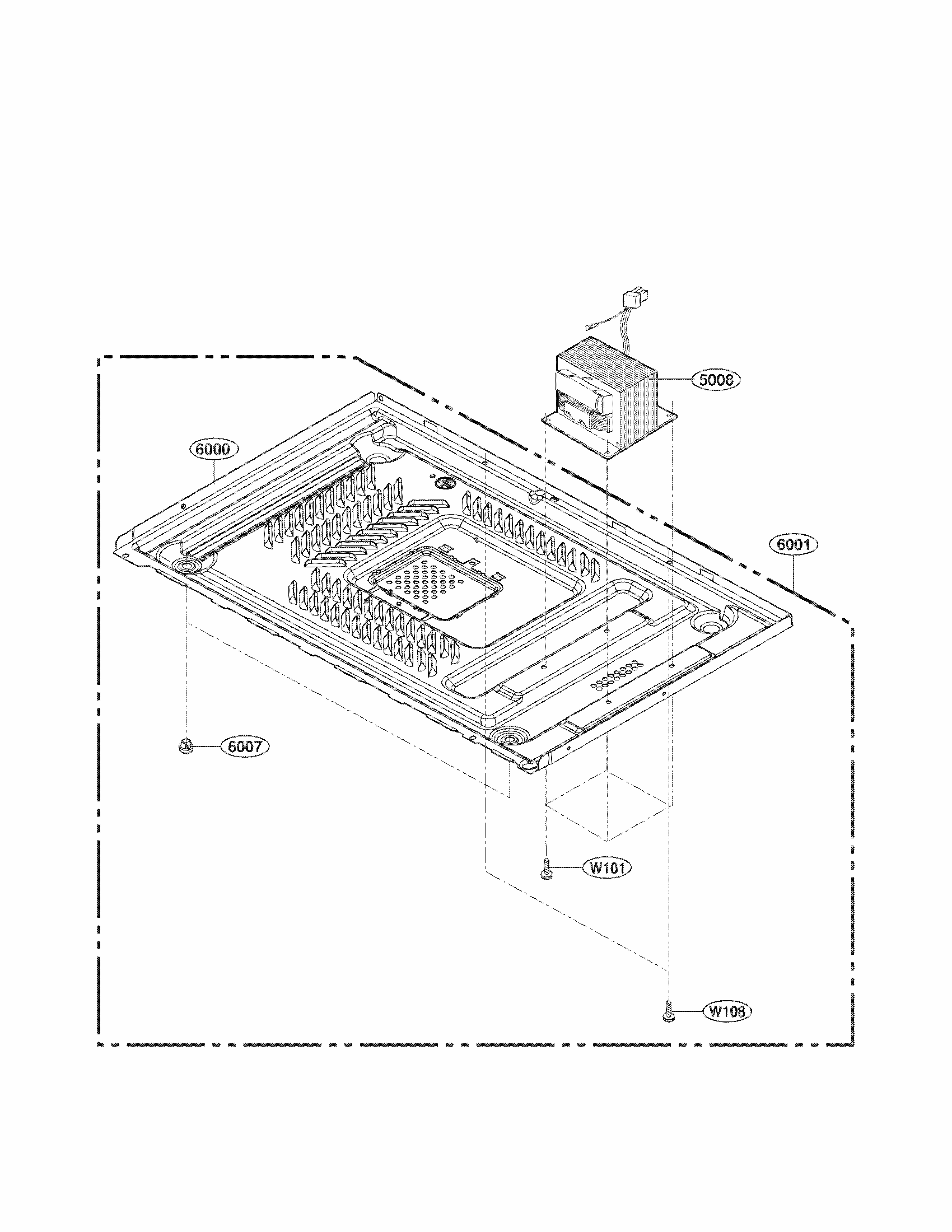 Base Plate Parts Diagram and Parts List for 72166339011  Kenmore Microwave