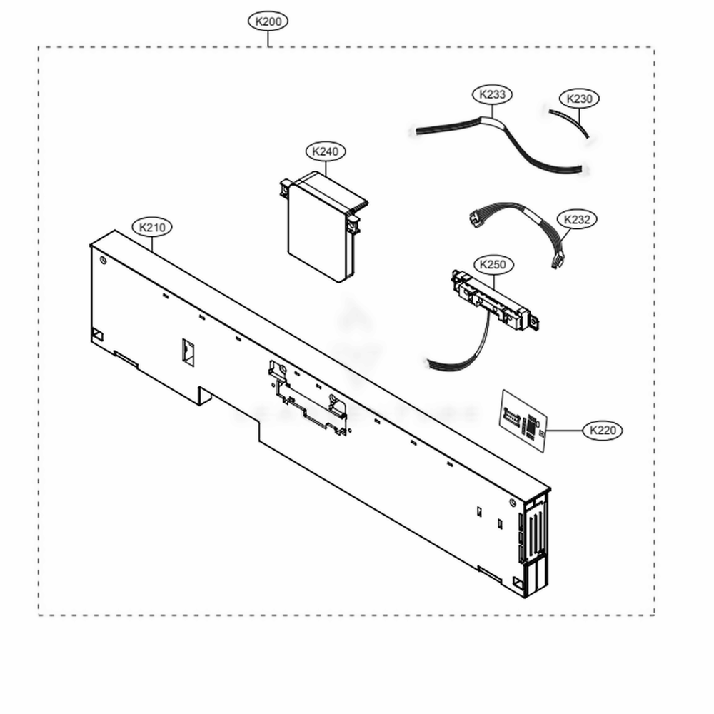 Panel Assembly Diagram and Parts List for LDT7808BM ABMESNA LG Dishwasher