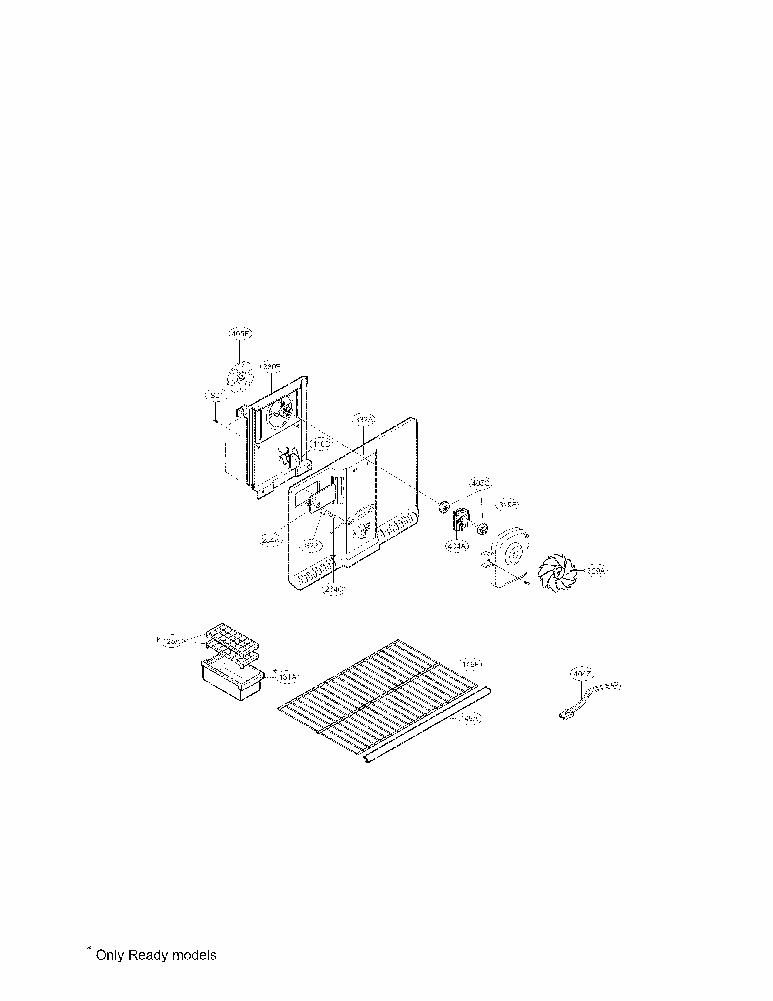 Freezer Parts Diagram and Parts List for 79569912903  Kenmore Refrigerator