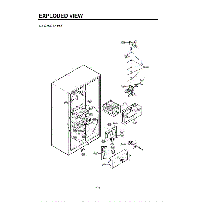 Section 4 Diagram and Parts List for LRSPC2661T ATICLGA LG Refrigerator