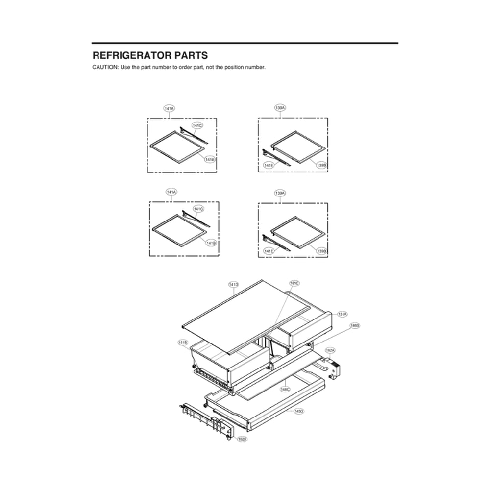 Refrigerator Parts Diagram and Parts List for LRFWS2906S ASTCNA0 LG Refrigerator