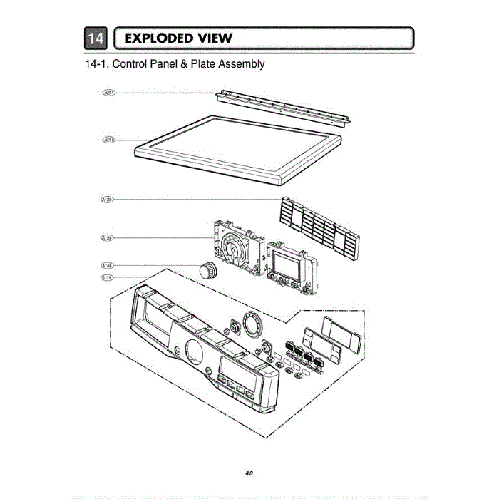 Section 2 Diagram and Parts List for DLEX0001TM ASTEEUS LG Dryer