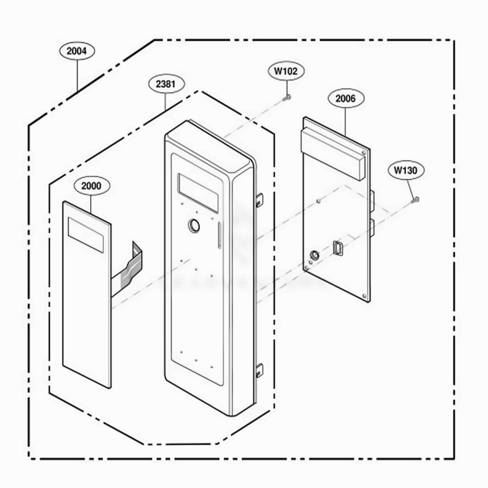 Control Panel Parts 4 Diagram and Parts List for DES11EA AGRQMTR LG Range