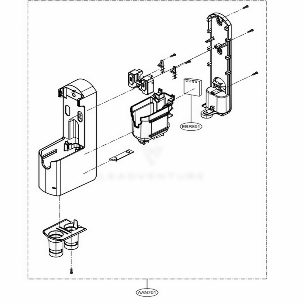 Base Assembly Body Diagram and Parts List for A908VMR BVWELGA LG Upright Vacuum