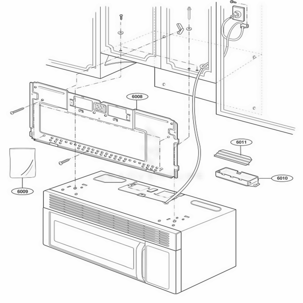 Installation Parts Diagram and Parts List for TMH14XLQ AWHEEST LG Range