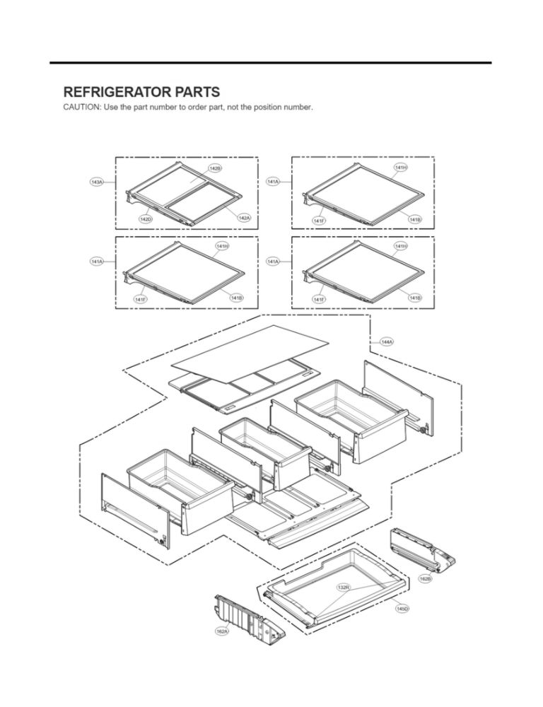 Refrigerator Parts Diagram and Parts List for LFX32945ST 02 LG Refrigerator