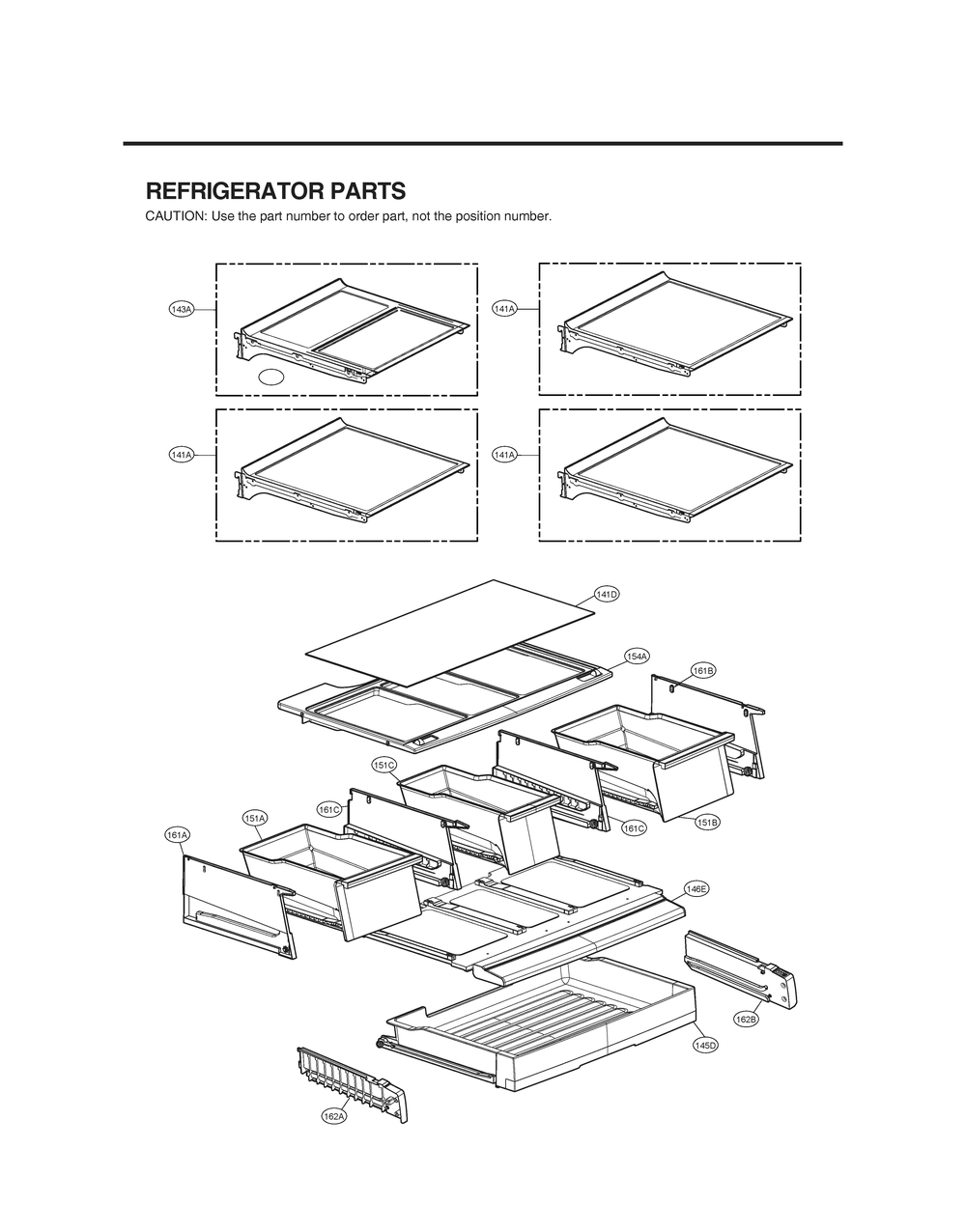 Refrigerator Parts Diagram and Parts List for GR-J266DSMM ASBCNA0 LG Refrigerator