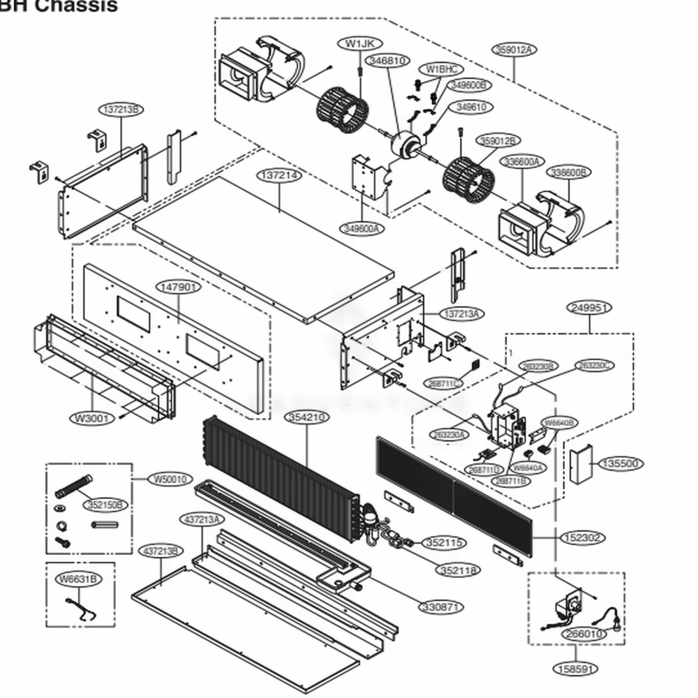 Bh Chassis Diagram and Parts List for ARNU183BHA4 ANWALUS LG Air Conditioner