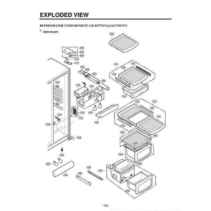 Section 8 Diagram and Parts List for LSC27991TT ATICLGA LG Refrigerator