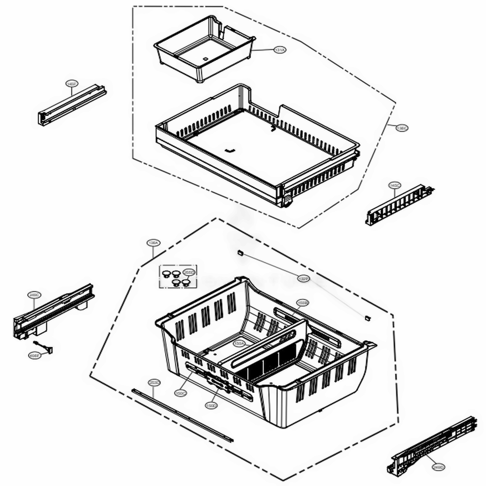 Freezer Parts Diagram and Parts List for LRMDS3006S ASTCNA0 LG Refrigerator