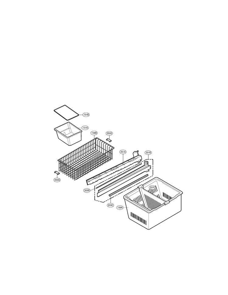 Freezer Parts Diagram and Parts List for LMX25981SW 02 LG Refrigerator