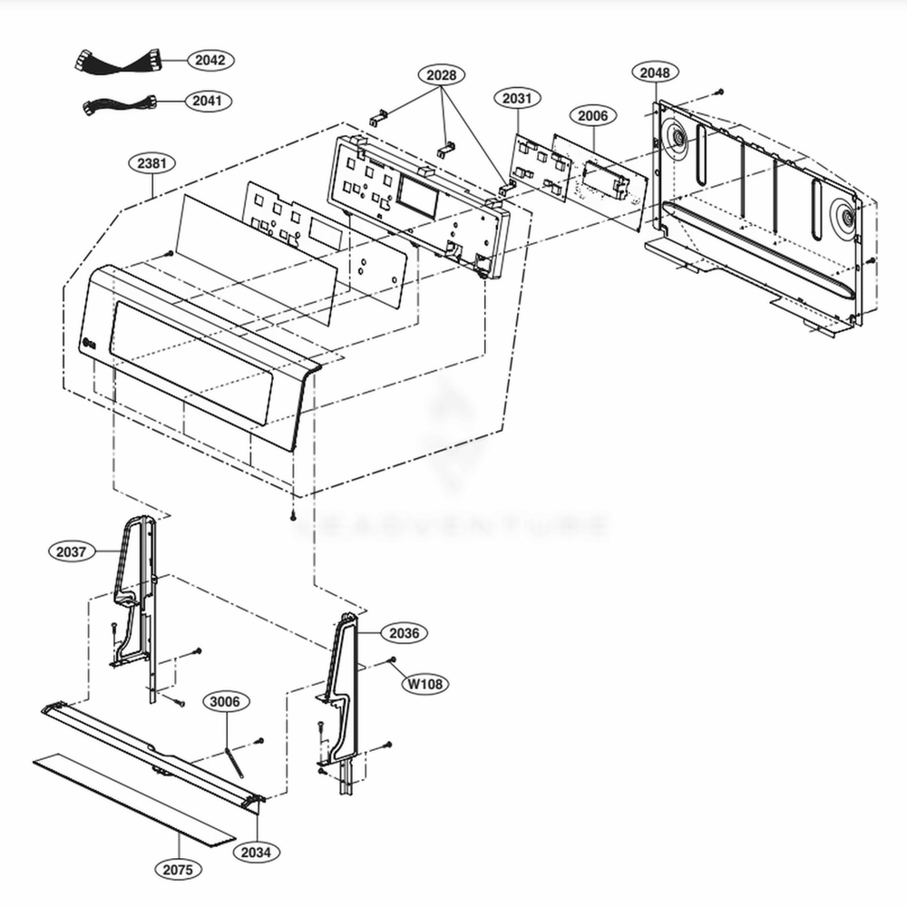Controller Parts Diagram and Parts List for LRE3194ST FS1LLGA LG Range