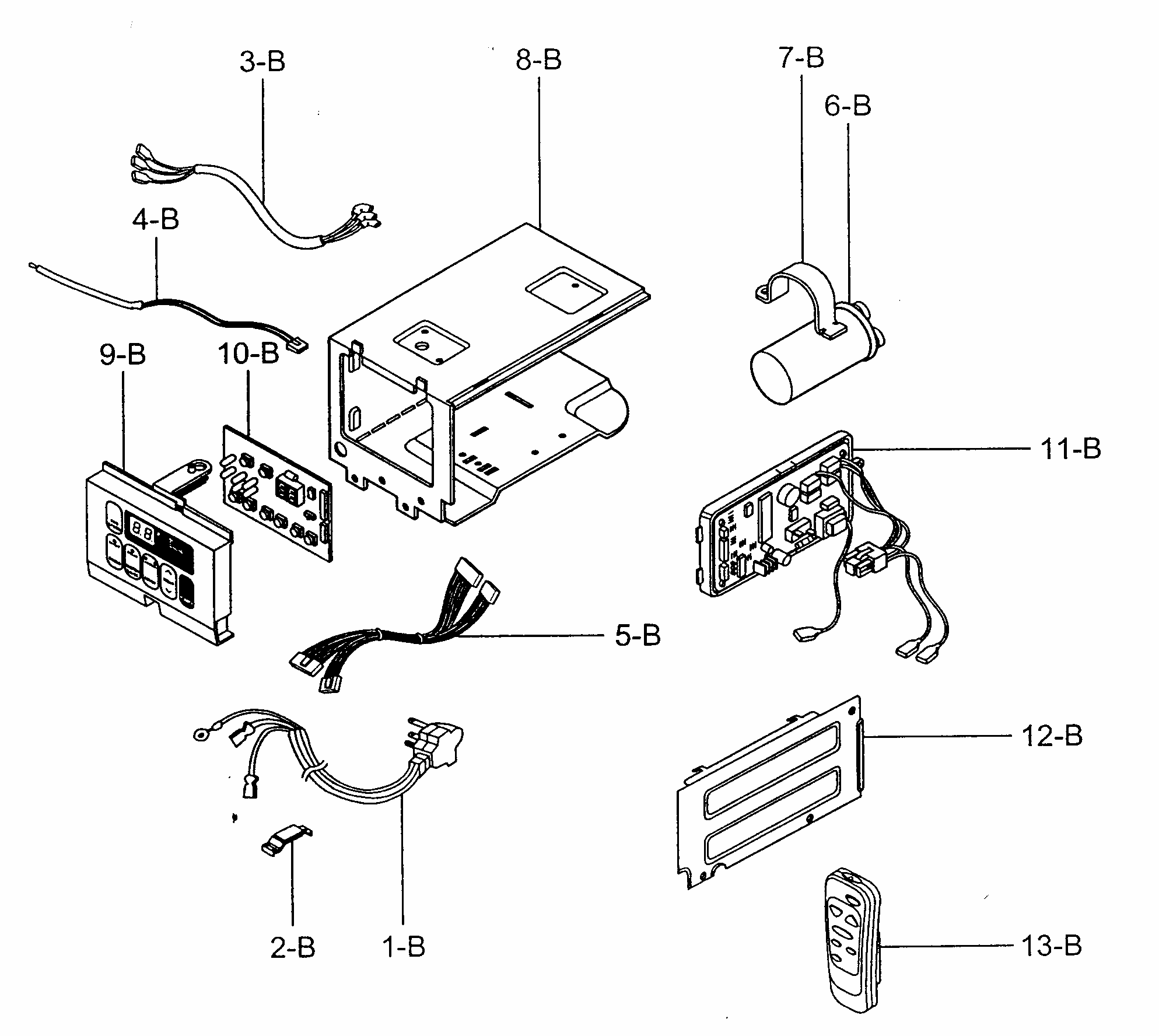 Cabinet Parts Diagram and Parts List for 58071082100  Kenmore Air Conditioner