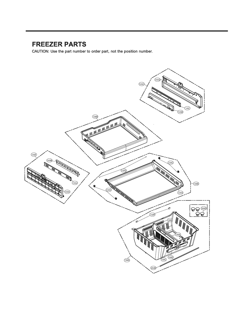 Freezer Parts Diagram and Parts List for GR-J31GHSJM ASBCNA0 LG Refrigerator
