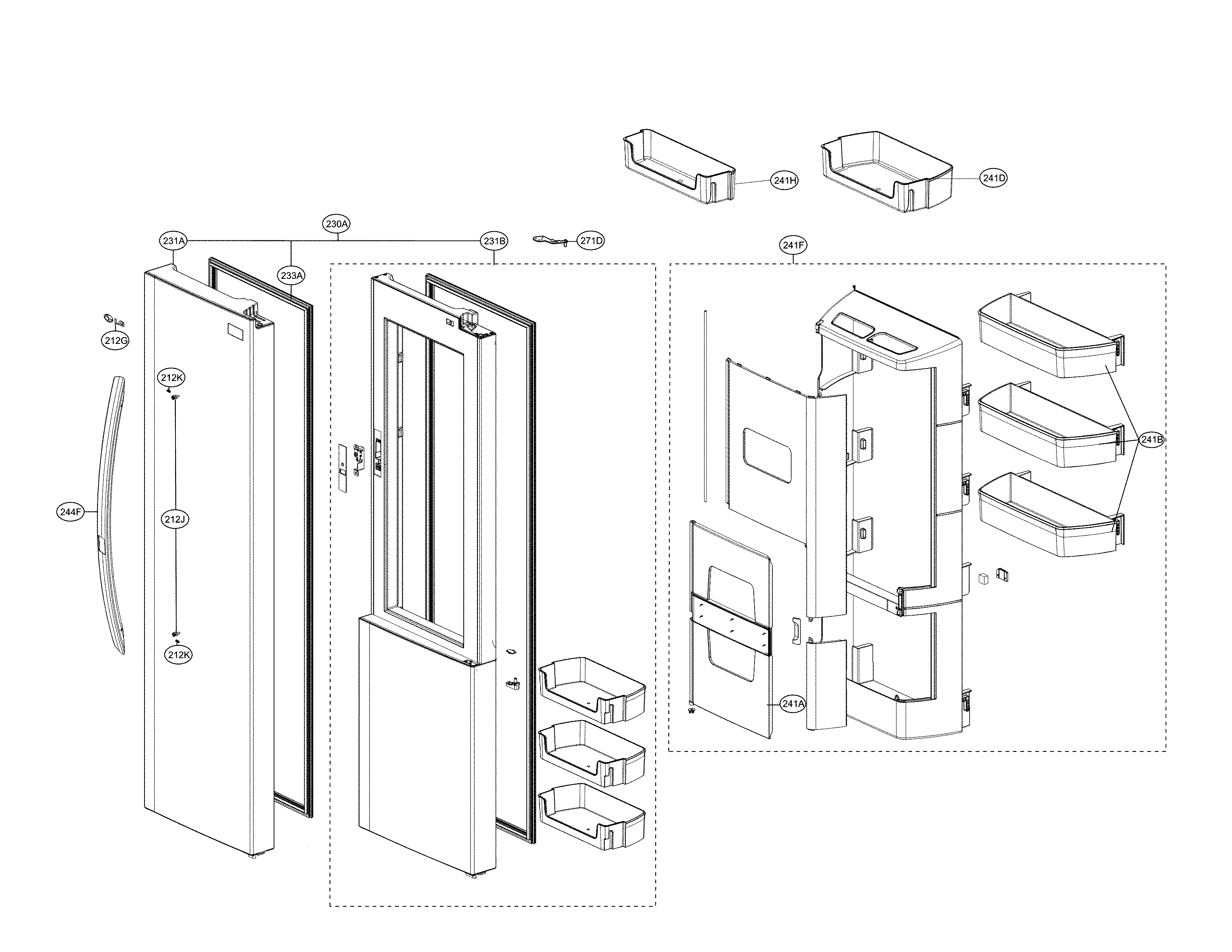 Refrigerator Parts Diagram and Parts List for 79551833411  Kenmore Refrigerator