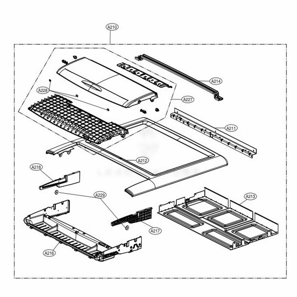 Plate Assembly Diagram and Parts List for DLEX9500V ASSEEUS LG Dryer