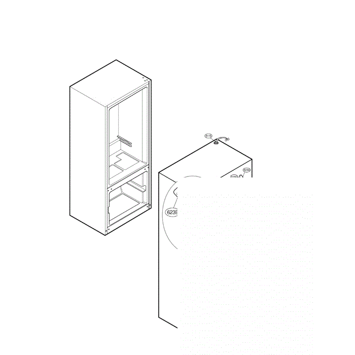 Ice Maker Diagram and Parts List for LFX25971SW 00 LG Refrigerator