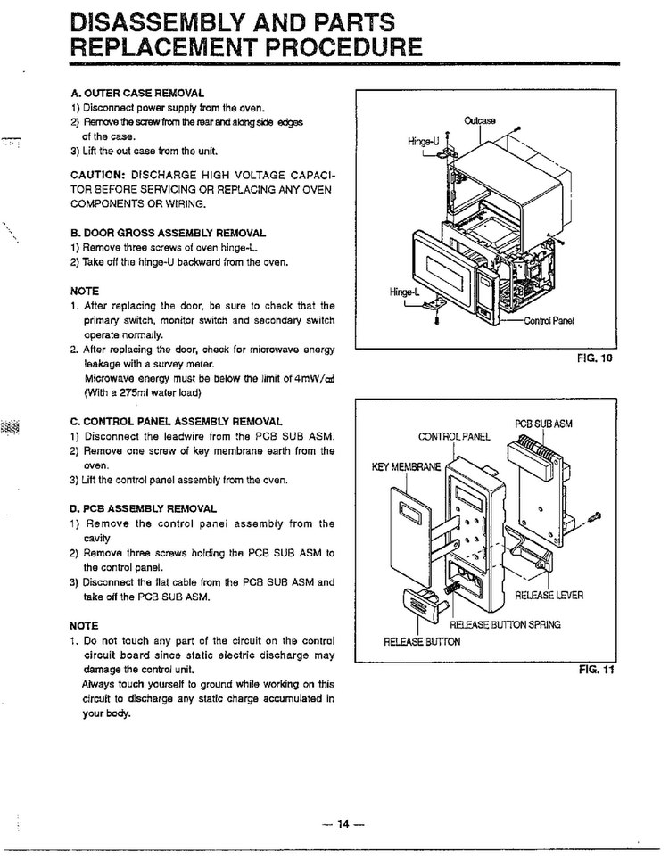 Information Page 4 Diagram and Parts List for 9247  LG Microwave