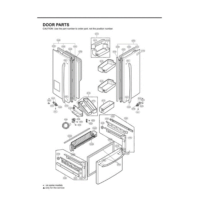 Section 7 Diagram and Parts List for LFX25971SW ASWCLGA LG Refrigerator