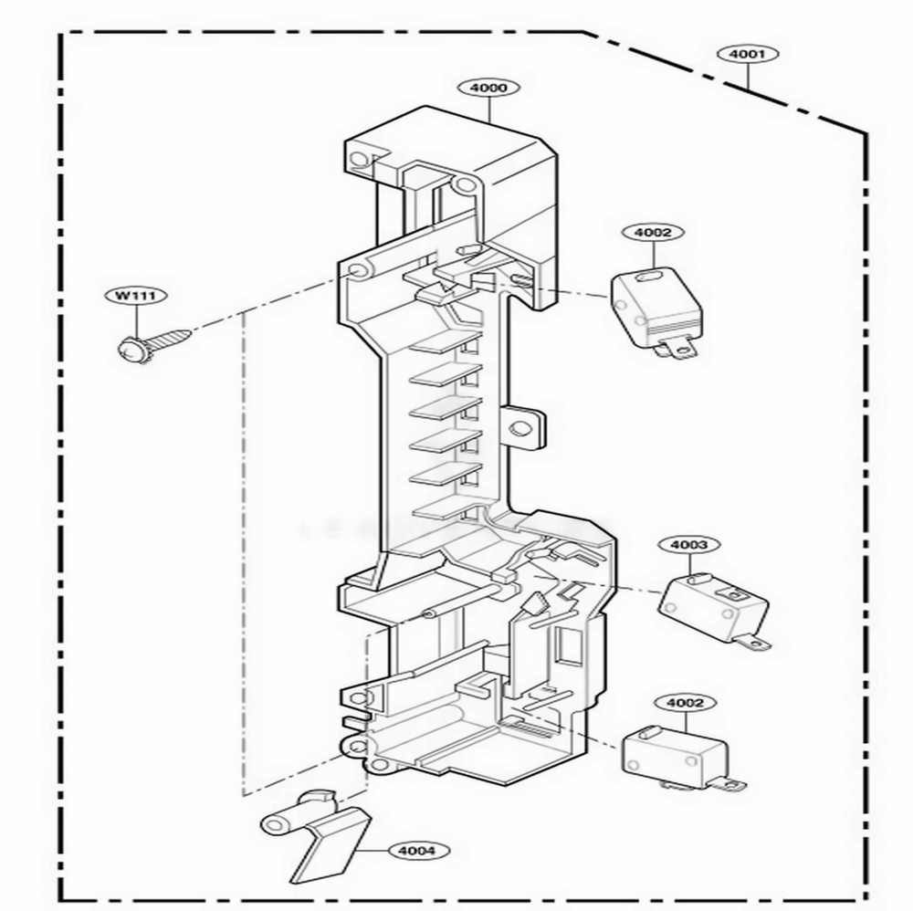 Latch Board Parts Diagram and Parts List for JVM1790WKC AWHEGEC LG Range